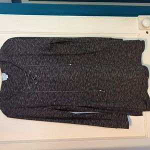 Long, cozy hooded sweater